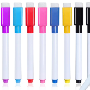 Feutre Tableau Blanc Effacable, 10 Pcs Feutre Ardoise Effacable Stylo Feutre Magnetique Faible Odeur